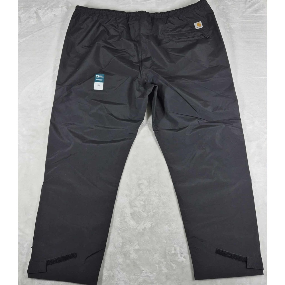 Carhartt Storm Defender Relaxed Fit Rain Pants Men's 3XL Black Lightweight NWOT - Picture 6 of 9